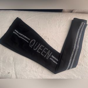 Stretch Black Rhinestone Leggings